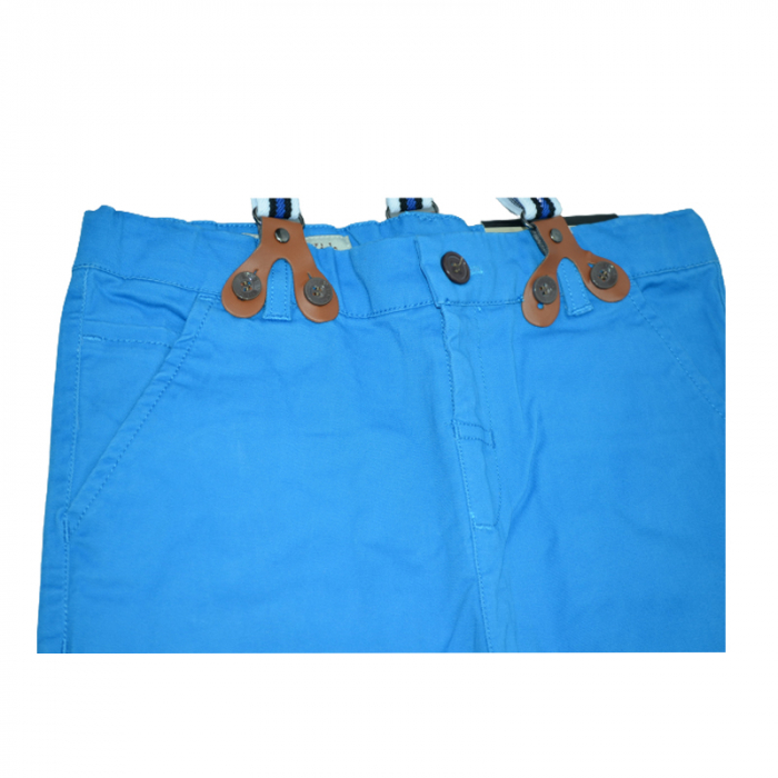 Pantaloni cu bretele pentru baieti Vitamins Baby PTL-08, Albastru [4]