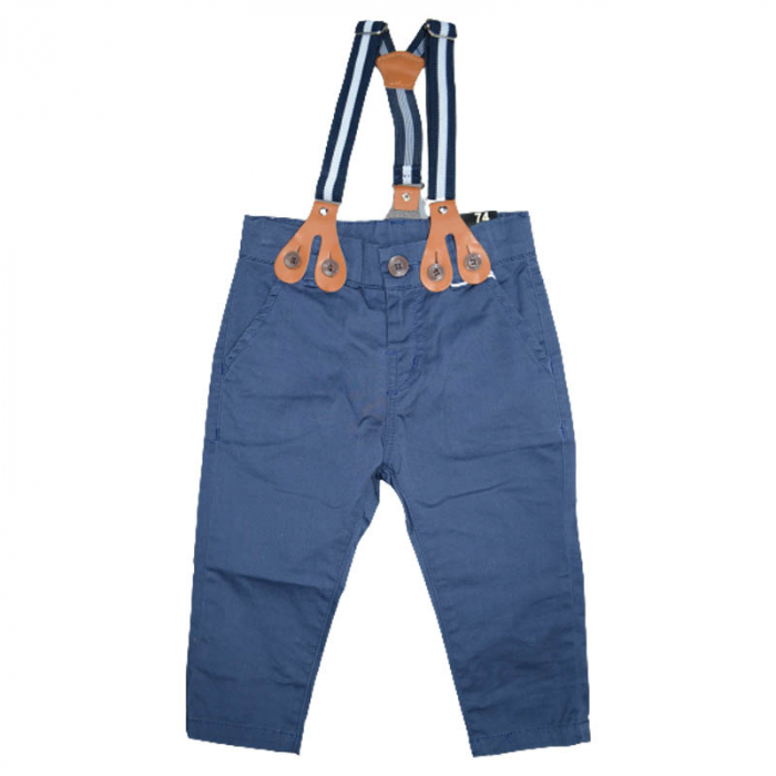 Pantaloni cu bretele pentru baieti Vitamins PLT1715-B, Bleumarin [1]