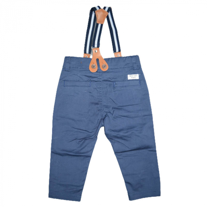 Pantaloni cu bretele pentru baieti Vitamins PLT1715-B, Bleumarin [2]