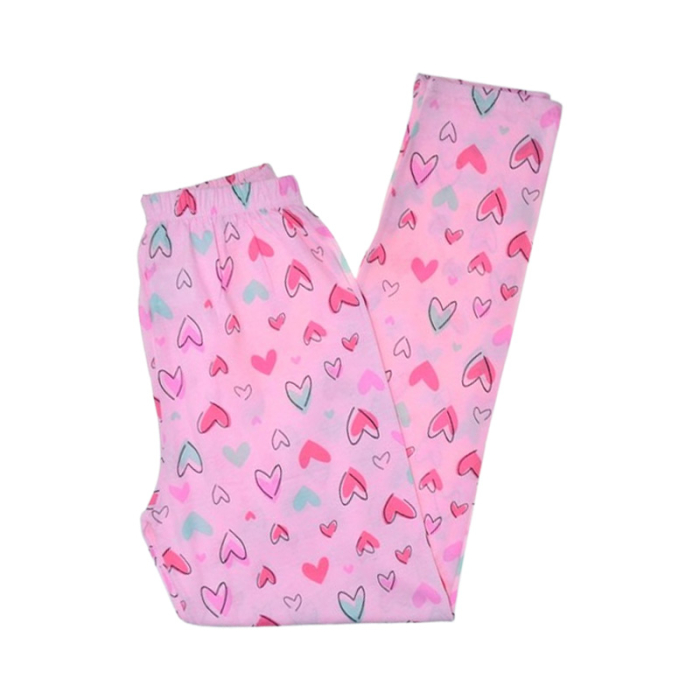 Pantaloni de pijama, din bumbac, pentru fete, Mini Junior 0409R, Roz [3]