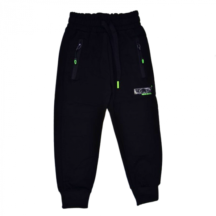 Pantaloni din bumbac pentru baieti Happy House WB-3374-N, Negru [1]