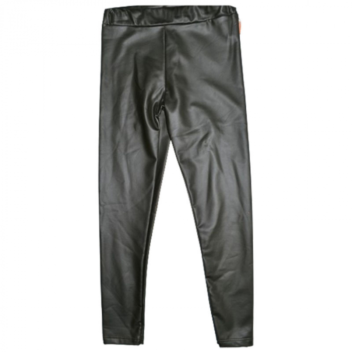 Pantaloni eleganti din piele ecologica pentru fete New Collection C091223-V, Verde [3]