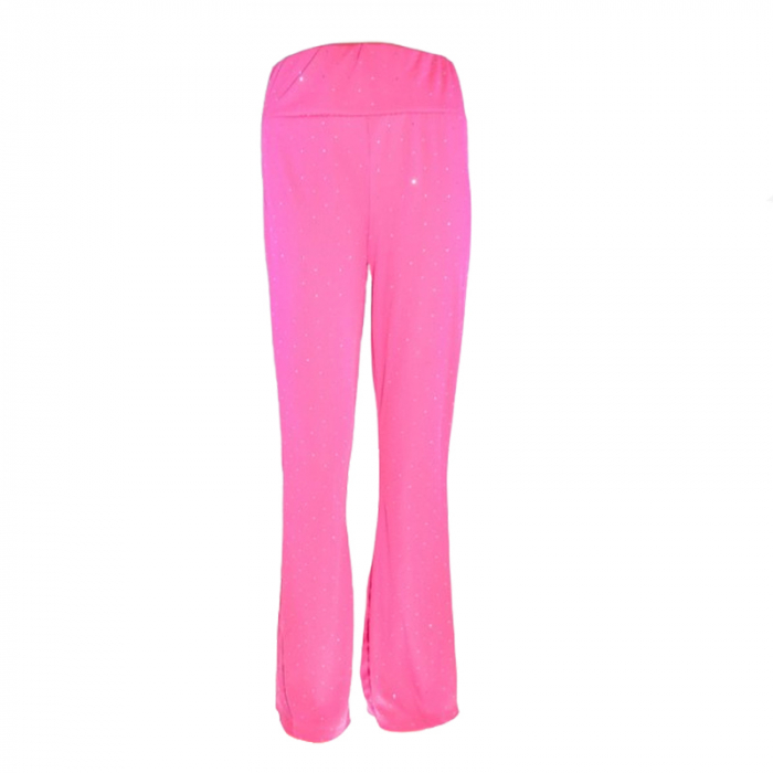 Pantaloni eleganti evazati pentru fete Mini Junior PNT-23501, Roz [1]