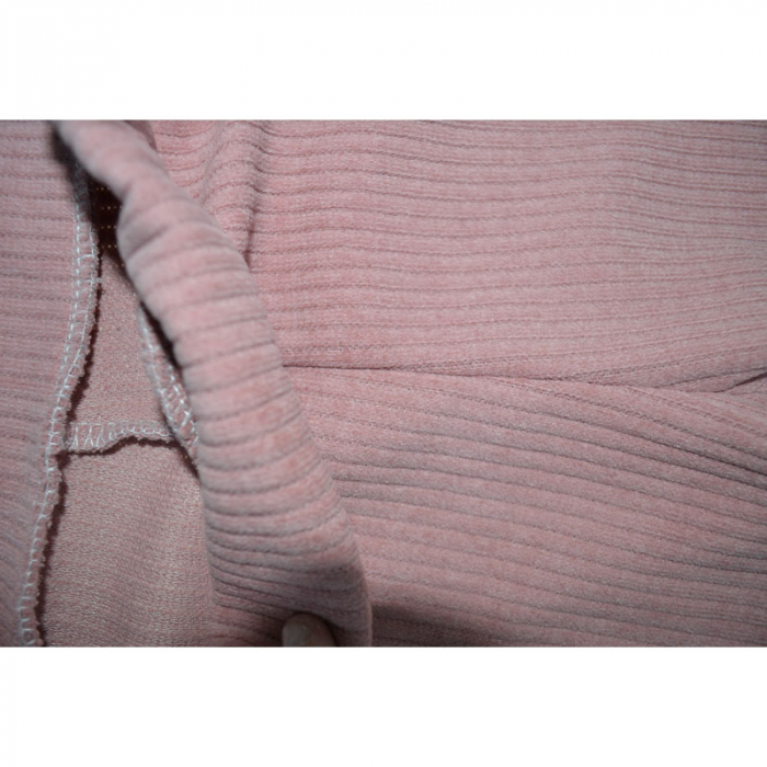 Pantaloni eleganti evazati din catifea pentru fete New Collection C091223-RZ, Roz [3]