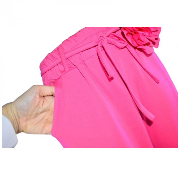 Pantaloni eleganti pentru fete Mini Junior PNT-8218, Roz [2]