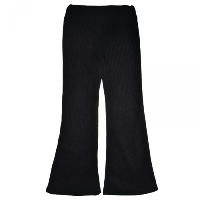 Pantaloni eleganti evazati din catifea pentru fete New Collection C091223-N, Negru [2]