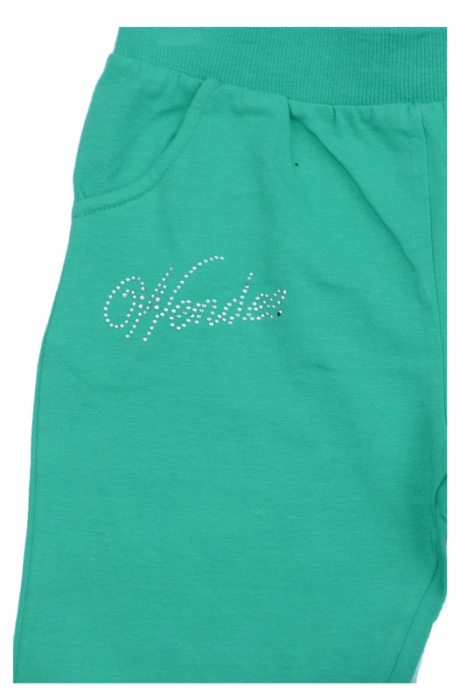 Pantaloni sport 3/4 pentru fete Wendee DY56109-1V, Verde [3]