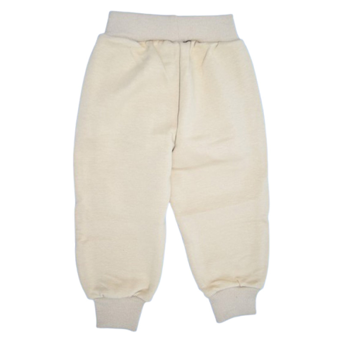 Pantaloni sport captusiti cu fleece, pentru baieti, Happy House WB-3552C, Crem [3]