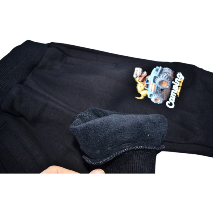 Pantaloni sport captusiti cu fleece, pentru baieti, Happy House WB-3552N, Negru [4]