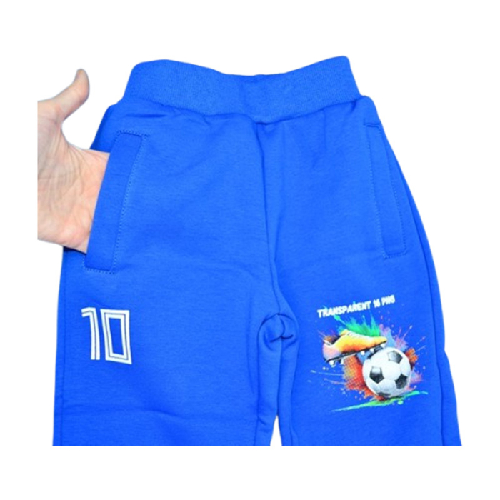 Pantaloni sport captusiti cu fleece, pentru baieti, Happy House WB-3554-3-4, Albastru [2]