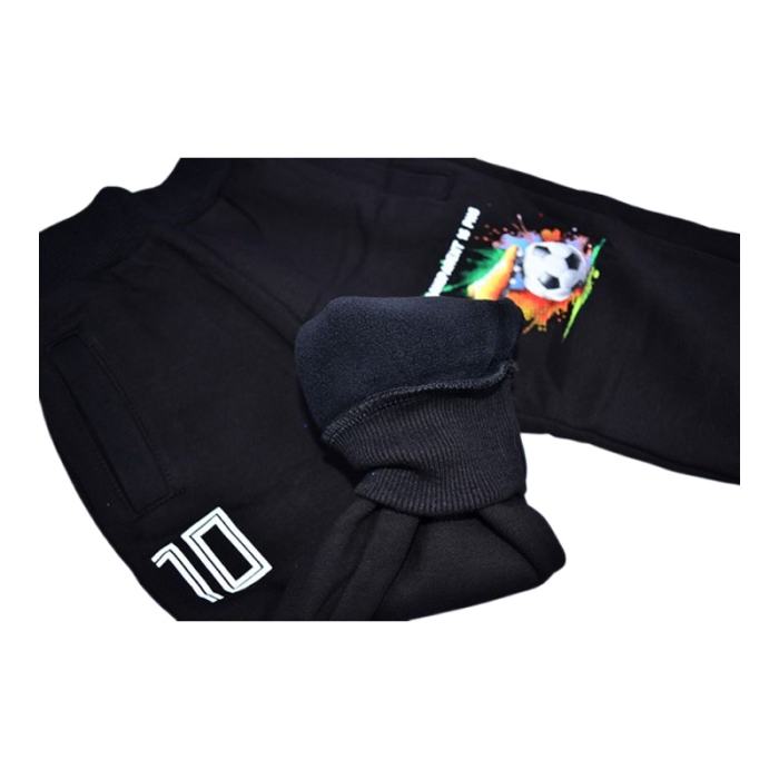 Pantaloni sport captusiti cu fleece, pentru baieti, Happy House WB-3554N-3-4, Negru [4]