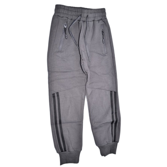 Pantaloni sport captusiti cu fleece pentru baieti, Happy House WB-3561-8, Gri [1]