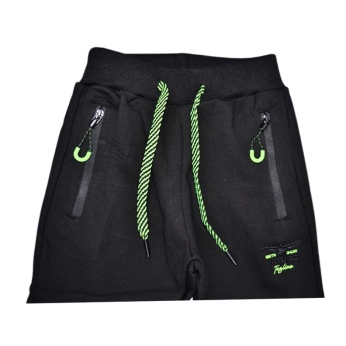 Pantaloni sport captusiti cu fleece, pentru baieti, Happy House WB-3566-8, Negru [2]