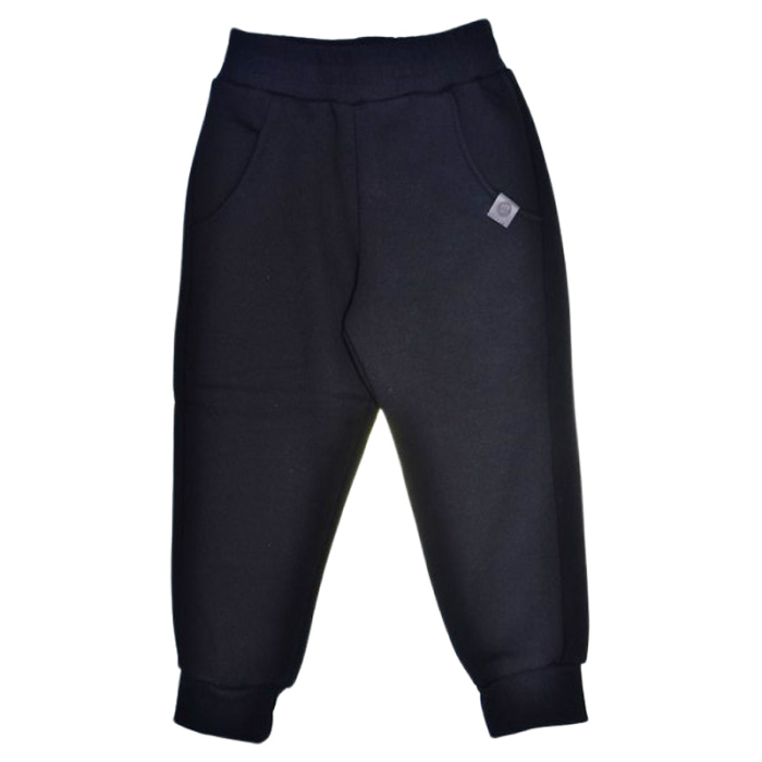 Pantaloni sport flausati pentru baieti, GT 0433N-92, Negru [1]