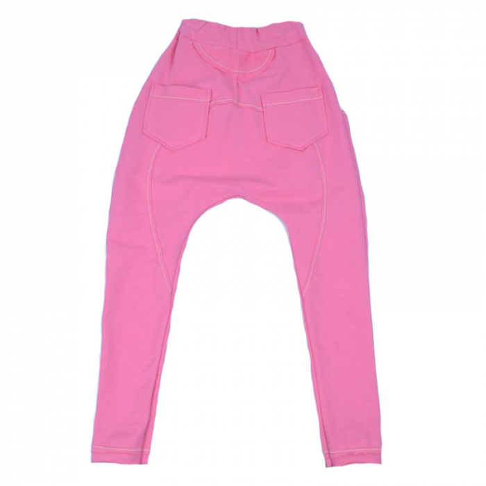 Pantaloni sport pentru fete Mini Junior PFTL1-128-cm, Roz [3]