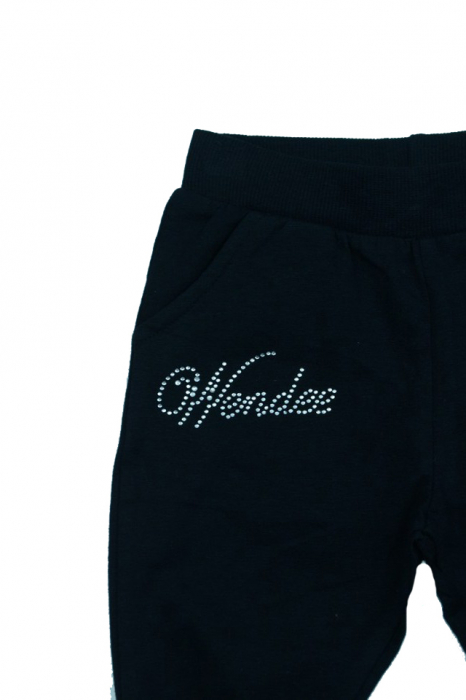 Pantaloni sport pentru fete 3/4 Wendee DY56109-2N-128, Negru [3]