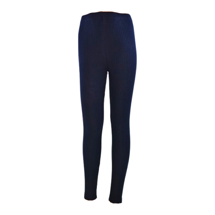 Pantaloni tip colanti din bumbac reiat, pentru fete, Atut P0264N-128, Negru [1]