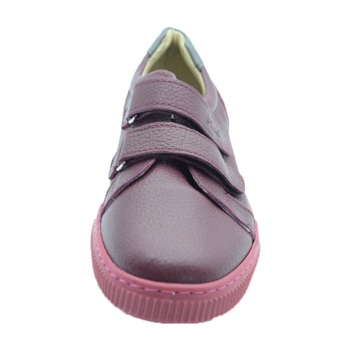 Pantofi din piele pentru copii Mini Junior SO-06-35, Visiniu [2]