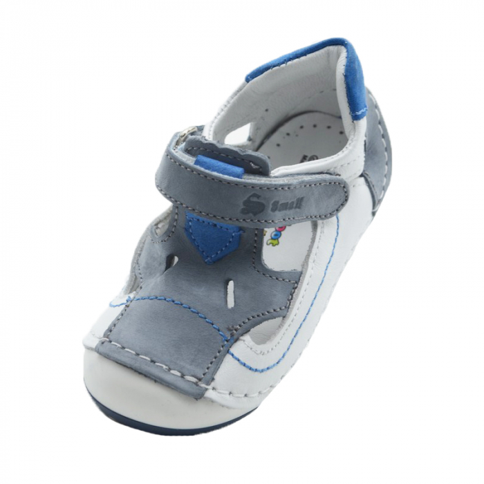 Pantofi ortopedici din piele pentru baieti Small Foot SSMFF10-19, Gri [3]