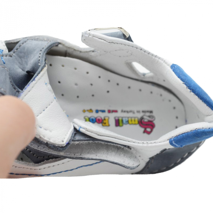 Pantofi ortopedici din piele pentru baieti Small Foot SSMFF10-19, Gri [4]