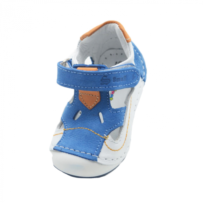 Pantofi ortopedici din piele pentru baieti Small Foot SSMFF11-19, Albastru [3]