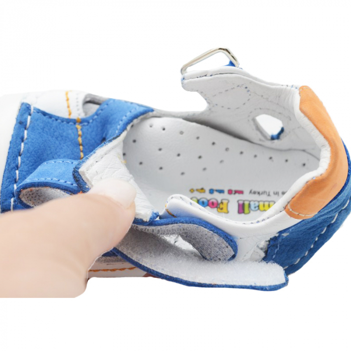 Pantofi ortopedici din piele pentru baieti Small Foot SSMFF11-19, Albastru [4]