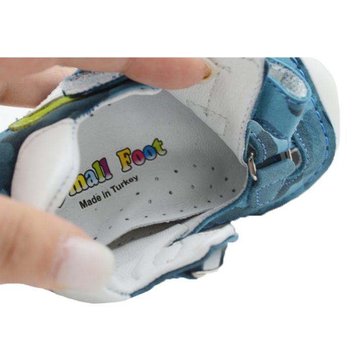 Pantofi ortopedici din piele pentru baieti Small Foot SSMFF8-19, Albastru [4]