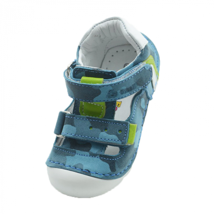 Pantofi ortopedici din piele pentru baieti Small Foot SSMFF8-19, Albastru [3]