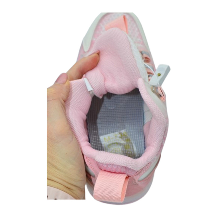 Pantofi cu leduri si roti detasabile, pentru fete, Mini Junior M738R, Roz [6]