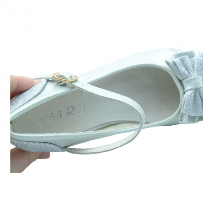 Pantofi cu toc pentru fete MRS M1509A-34, Argintiu [4]