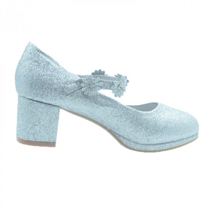 Pantofi cu toc pentru fete MRS M176A-32, Argintiu [3]