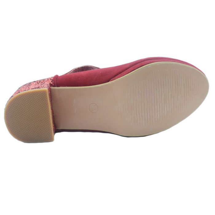Pantofi cu toc pentru fete MRS M177R-33, Rosu [4]