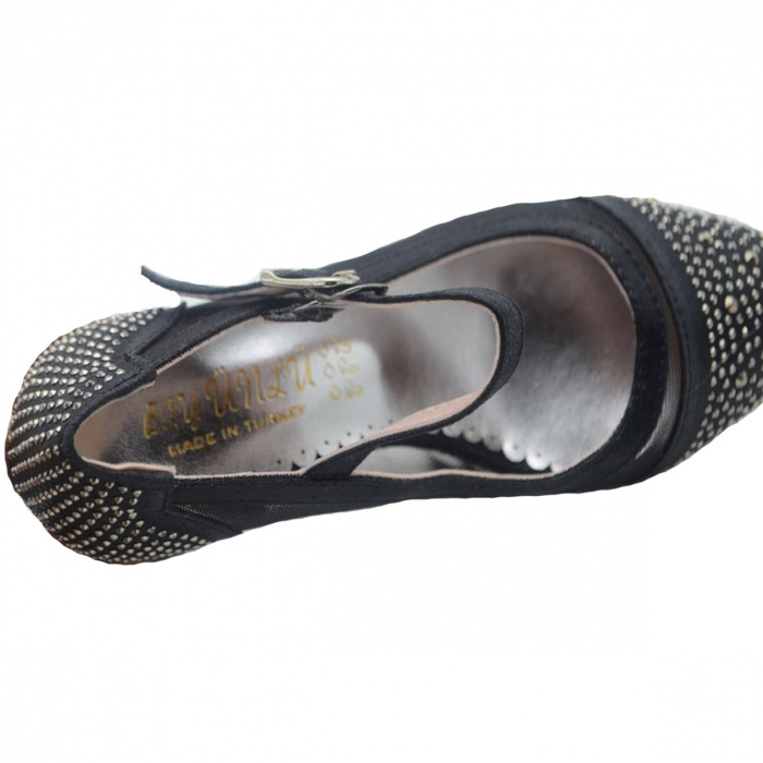 Pantofi cu toc pentru fete Mini Junior MJF6F-36, Negru [3]