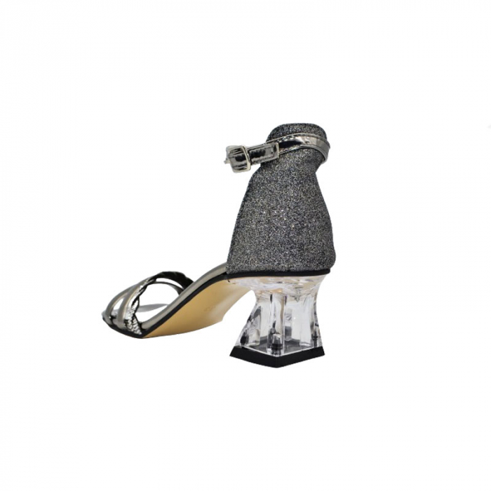 Sandale cu toc pentru fete Mini Junior PTC-MJ2, Gri [4]