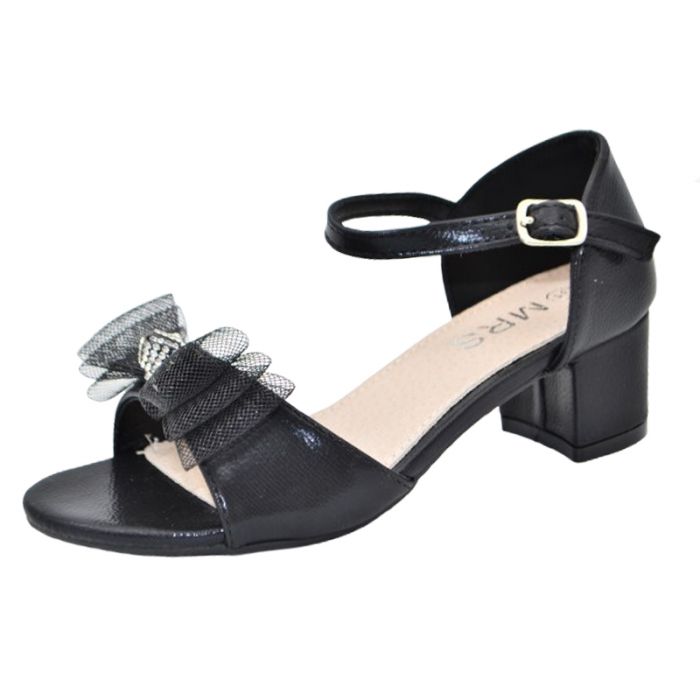 Sandale cu toc pentru fete MRS M-1051N, Negru [1]