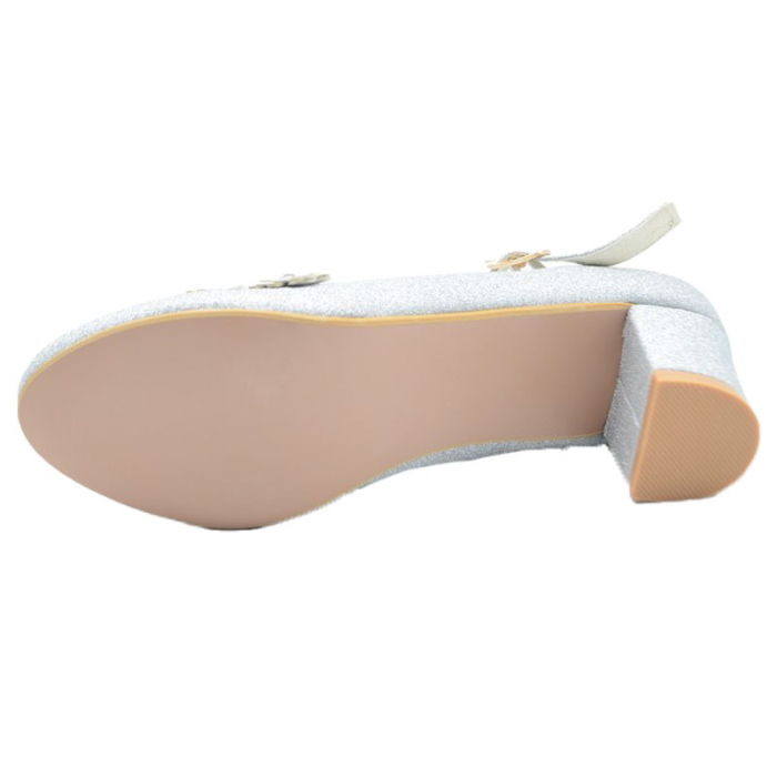 Pantofi cu toc pentru fete MRS M1508-B-31, Argintiu [3]