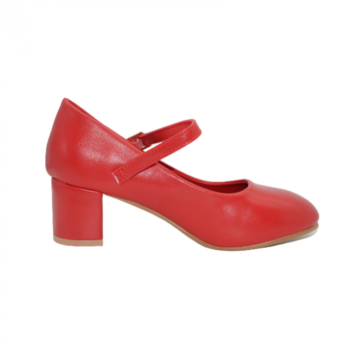 Pantofi cu toc pentru fete MRS M1309,Rosu [3]