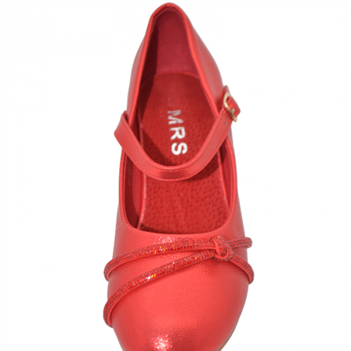 Pantofi cu toc pentru fete MRS M1539, Rosu [3]
