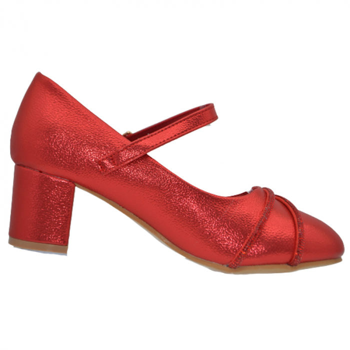 Pantofi cu toc pentru fete MRS M1539, Rosu [2]