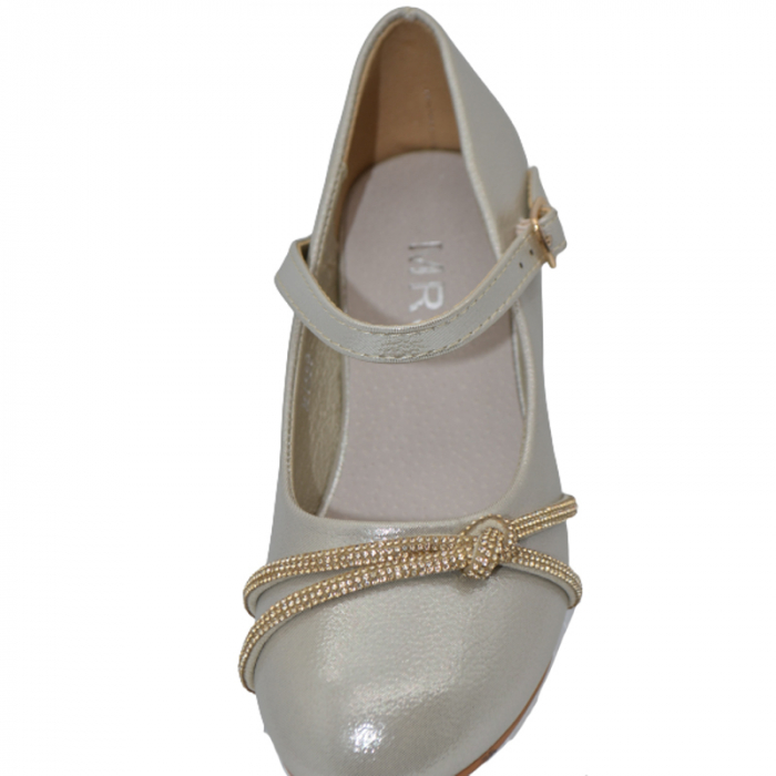 Pantofi cu toc pentru fete MRS M1539A, Auriu [3]