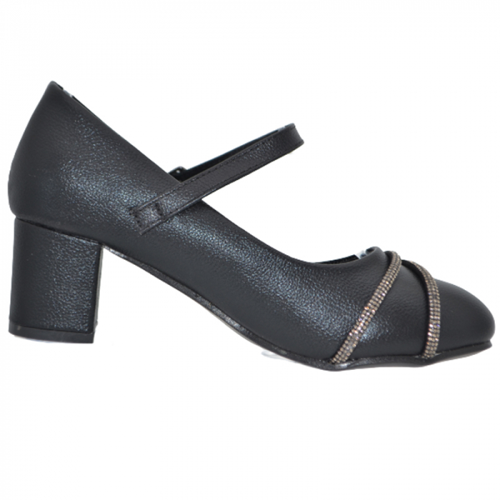 Pantofi cu toc pentru fete MRS M1539N, Negru [2]