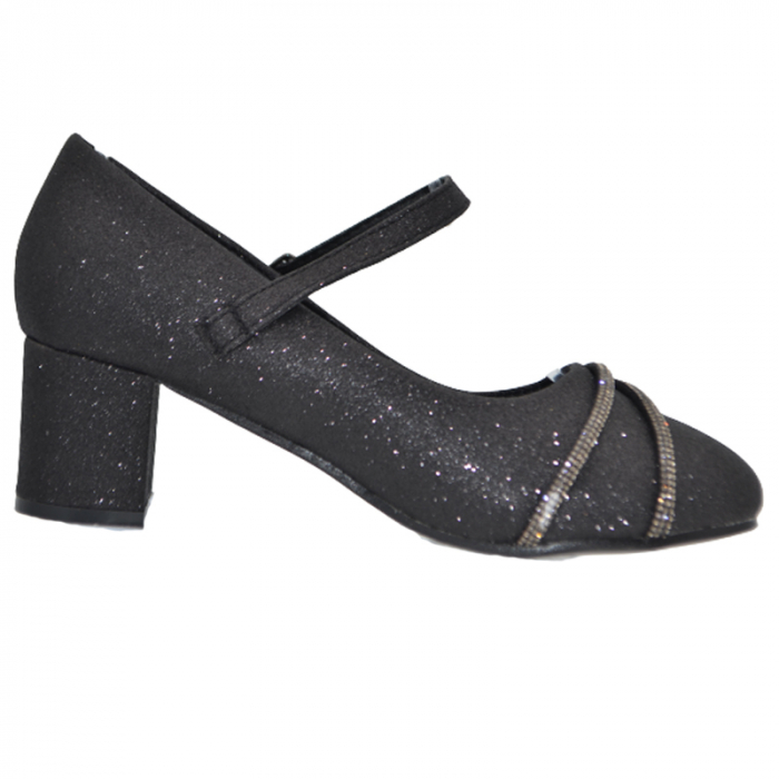 Pantofi cu toc pentru fete MRS M1541, Negru [2]