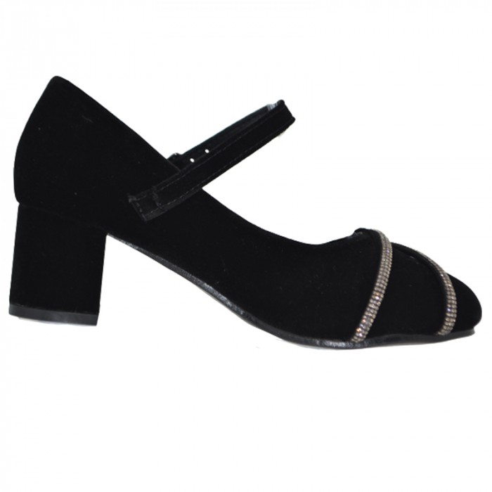 Pantofi cu toc pentru fete MRS M1540N, Negru [2]
