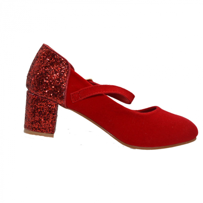 Pantofi cu toc pentru fete MRS M177RO, Rosu [2]