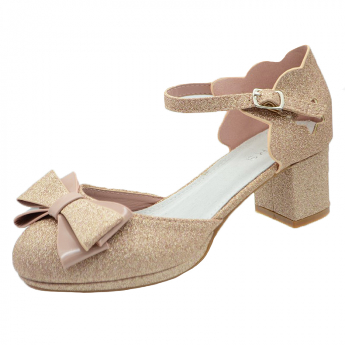 Pantofi cu toc pentru fete MRS M2016R-31, Roz [1]