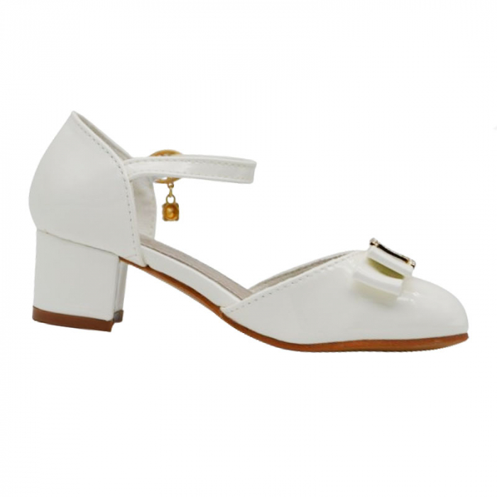 Pantofi cu toc pentru fete MRS M2024-12, Alb [2]