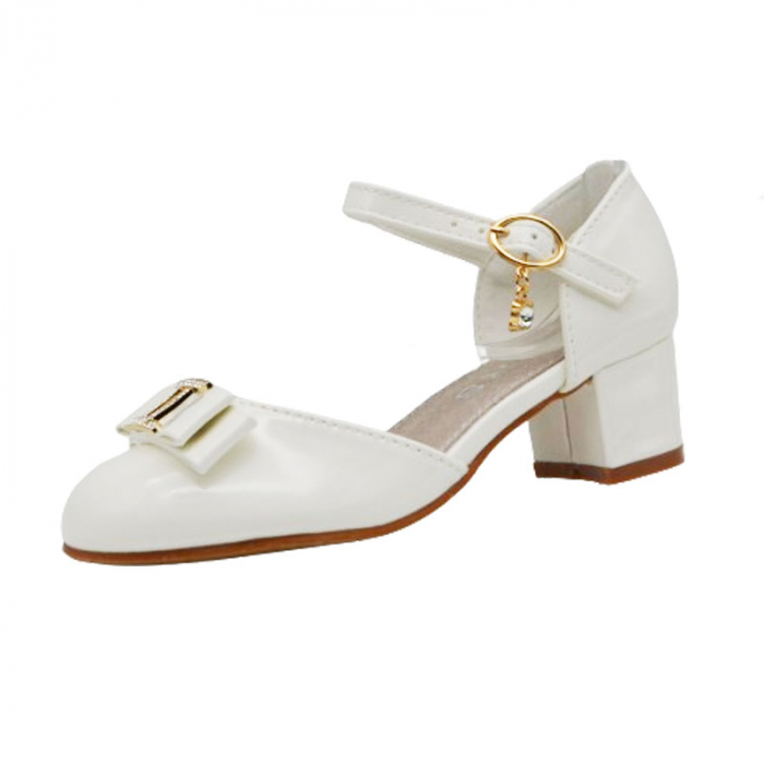 Pantofi cu toc pentru fete MRS M2024-12, Alb [1]