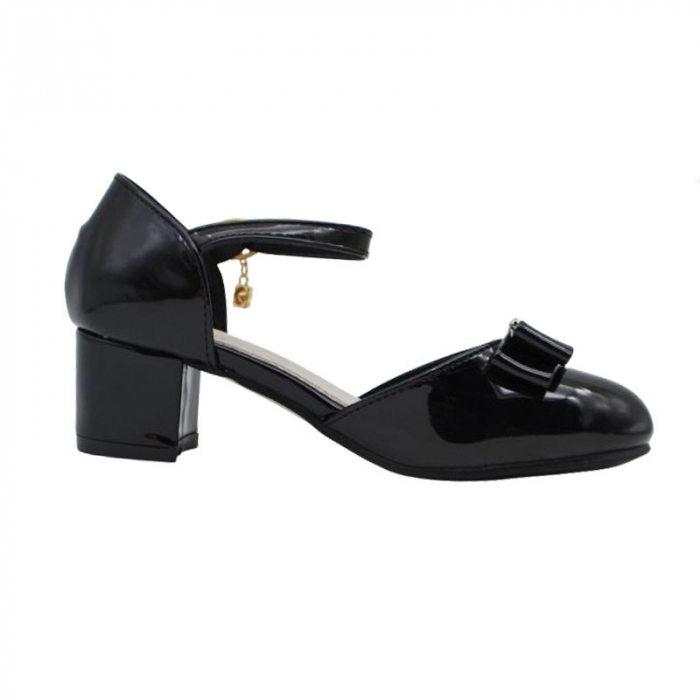 Pantofi cu toc pentru fete MRS M2024-12N, Negru [2]
