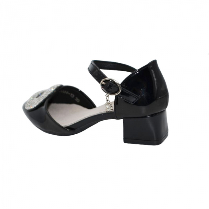 Pantofi cu toc pentru fete MRS M2024-13, Negru [4]