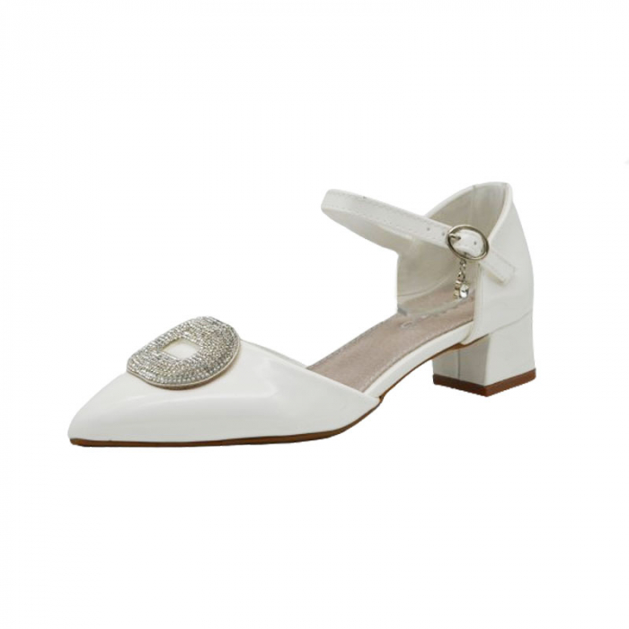 Pantofi cu toc pentru fete MRS M2024-13A, Alb [1]